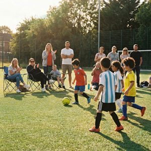 niños jugando futbol light